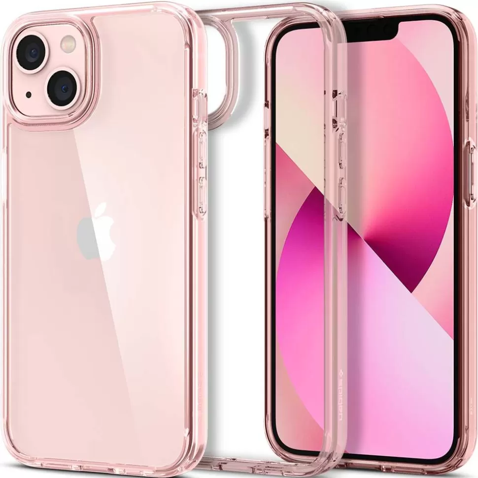 Spigen Iphone 13*Etui iPhone 13 Etui Ultra Hybrid Rose Crystal Case Przezroczysty / Różowy