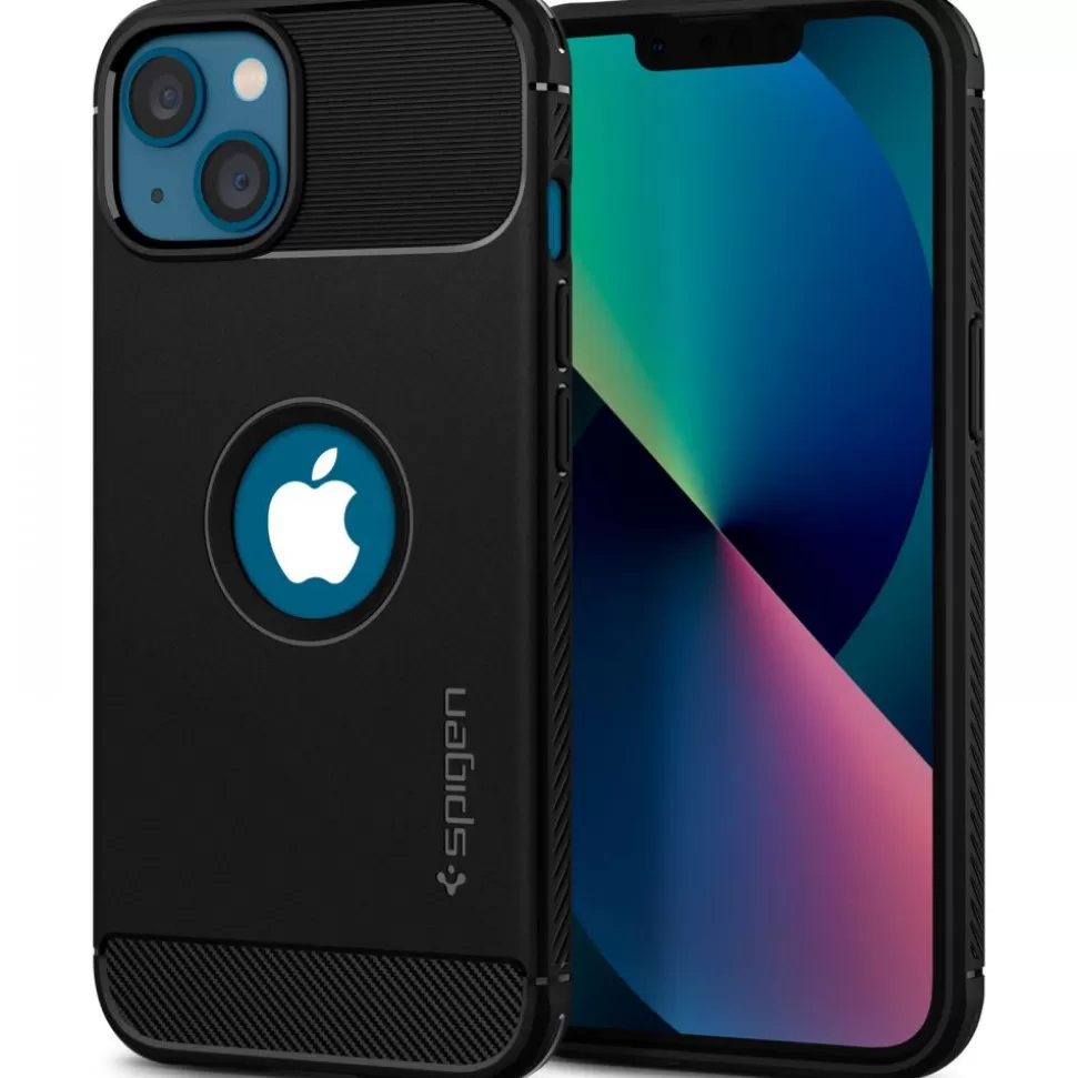 Spigen Iphone 13*Etui iPhone 13 RUGGED ARMOR MATTE BLACK CASE