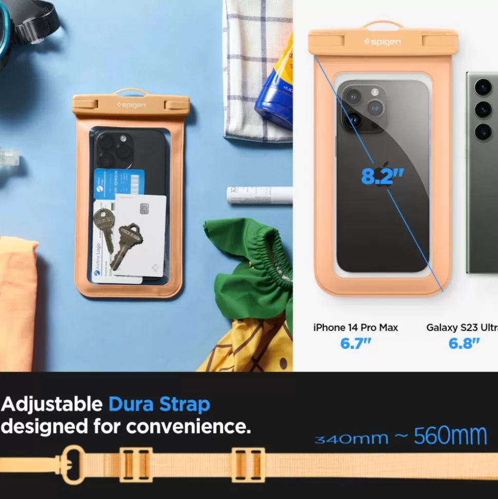 Spigen Inne | Etui Wodoszczelne*Etui A601 Universal Waterproof Case Apricot Case