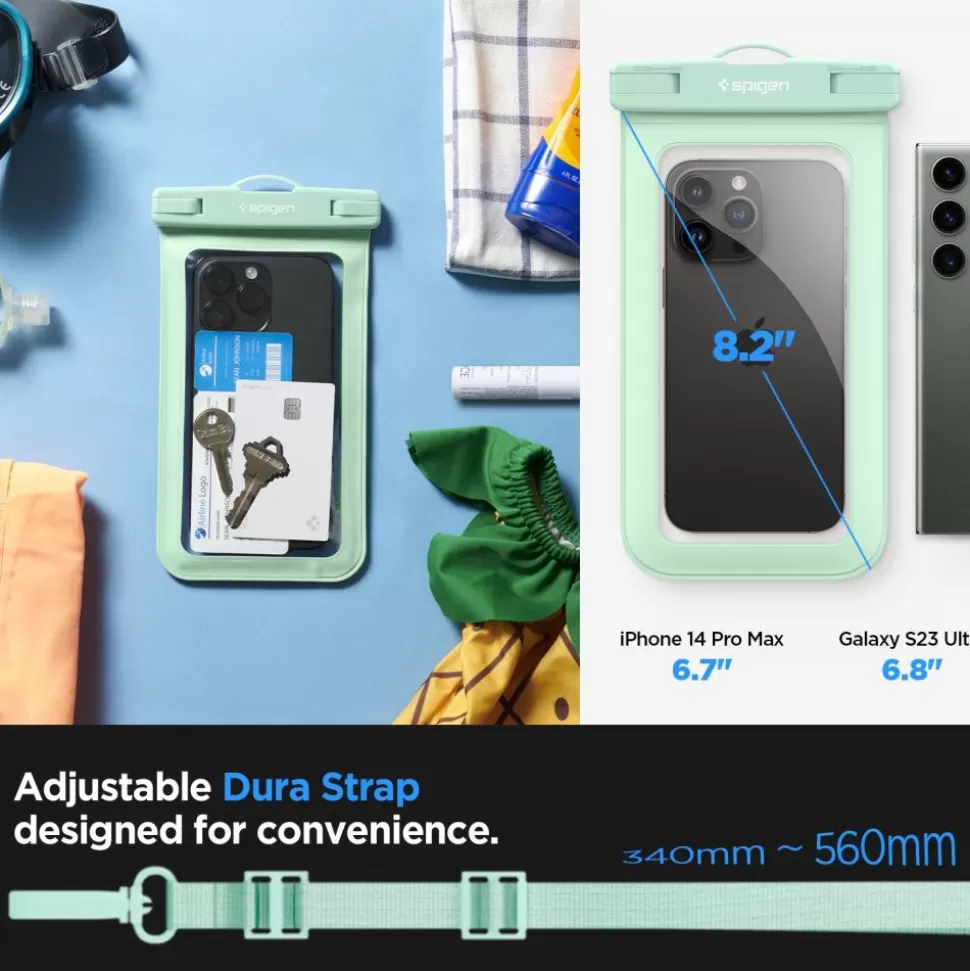 Spigen Inne | Etui Wodoszczelne*Etui A601 Universal Waterproof Case Mint Case