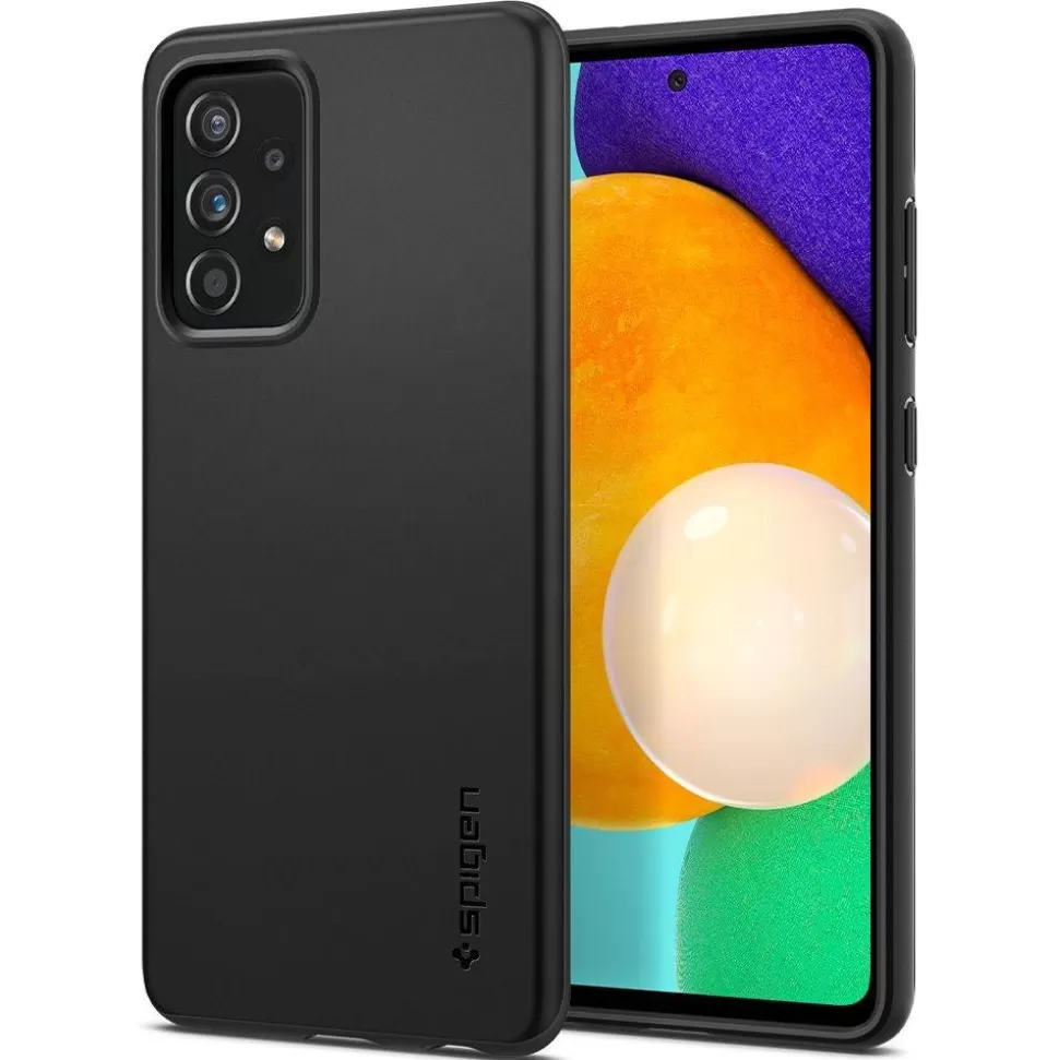 Spigen Galaxy A52 | Galaxy A52S*Etui Galaxy A52 LTE/5G Thin Fit Black Case Czarny