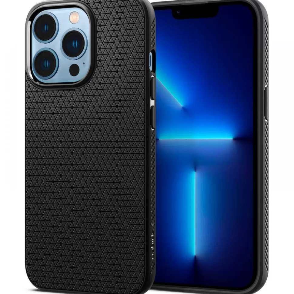 Spigen Iphone 13 Pro*Etui iPhone 13 Pro Liquid Air Matte Black Case + Szkło Hartowane Glas.tr Slim