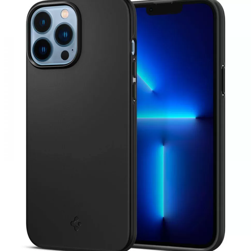 Spigen Iphone 13 Pro*Etui iPhone 13 Pro Thin Fit Black Case + Szkło Hartowane Full Cover