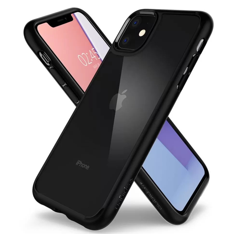 Spigen Iphone 11*Etui iPhone 11 Ultra Hybrid Czarne Black Case Apple Czarny