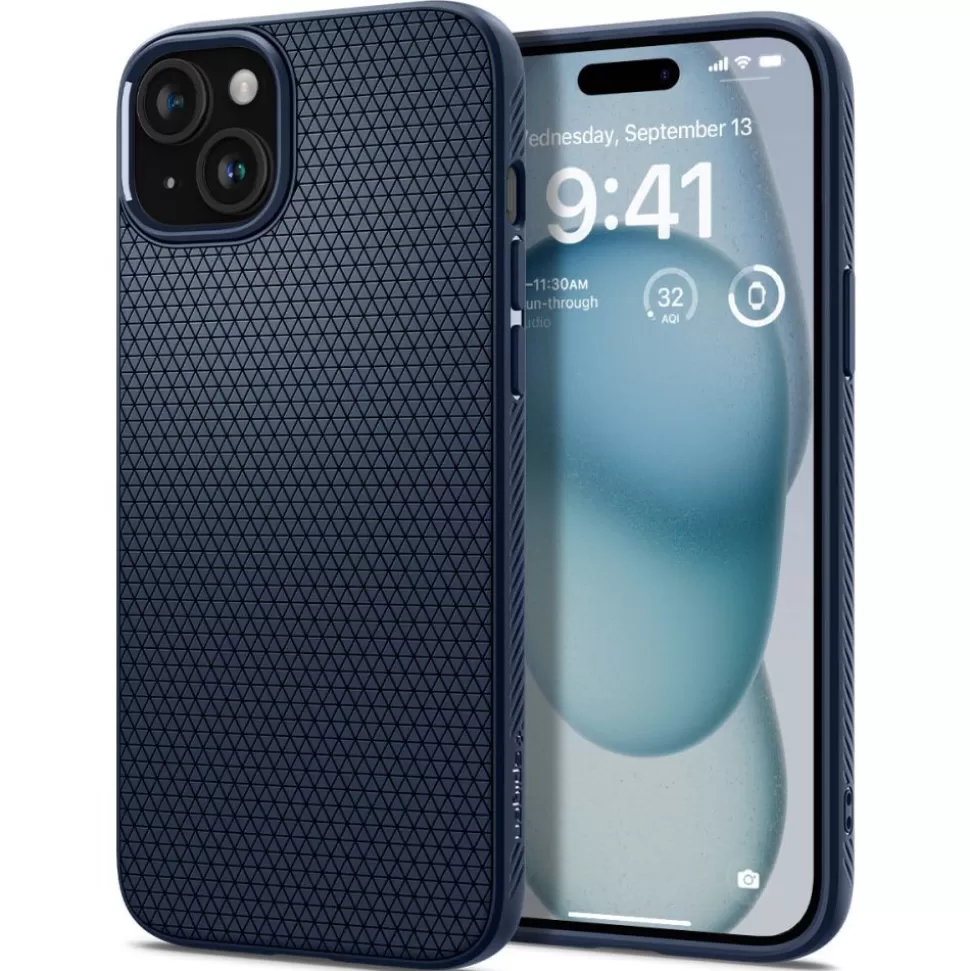 Spigen Iphone 15*Etui Liquid Air iPhone 15 Navy Blue Case Granatowy