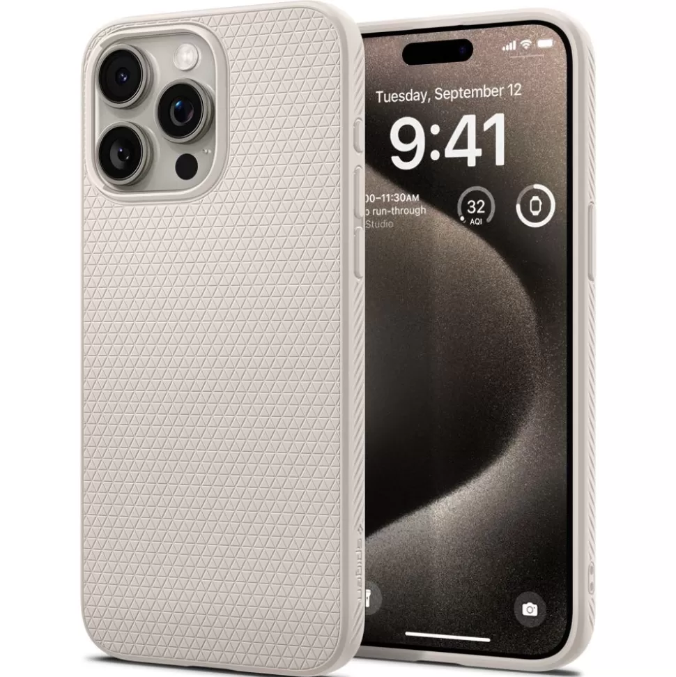 Spigen Iphone 15 Pro Max*Etui Liquid Air iPhone 15 Pro Max Natural Titanium Beżowy