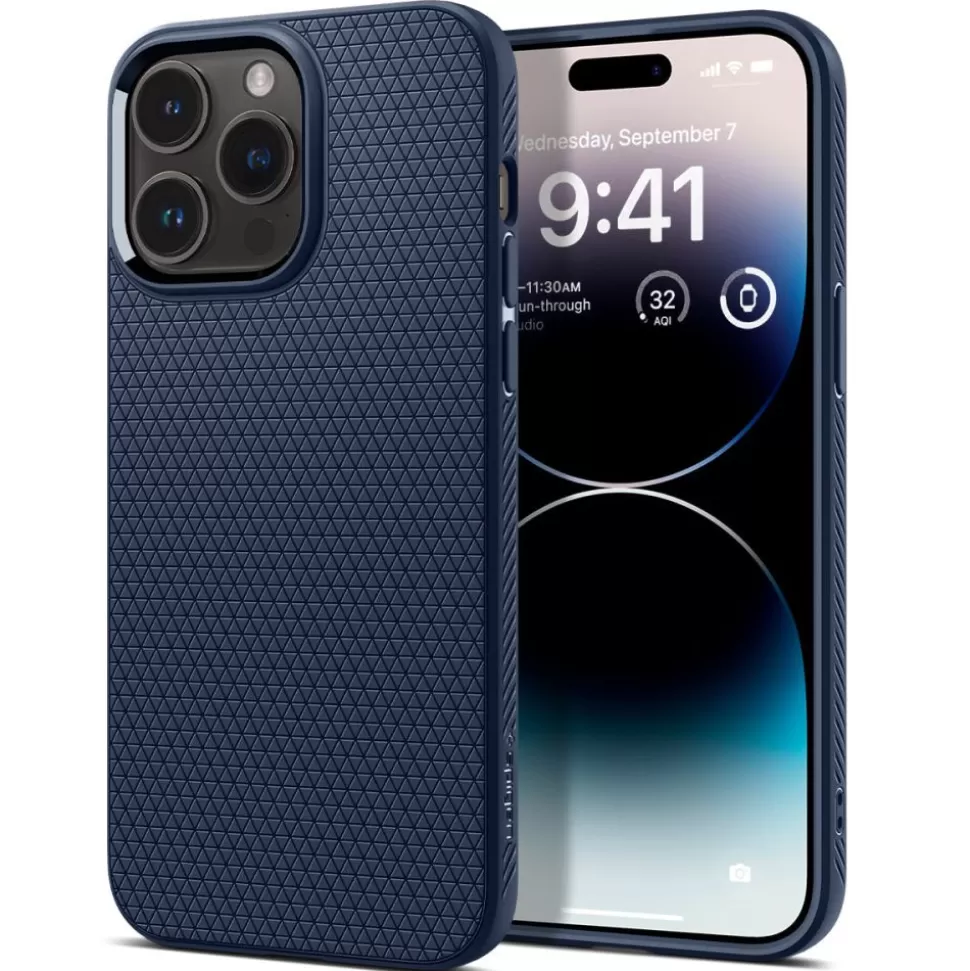 Spigen Iphone 14 Pro Max*Etui Liquid Air iPhone 14 Pro Max Navy Blue