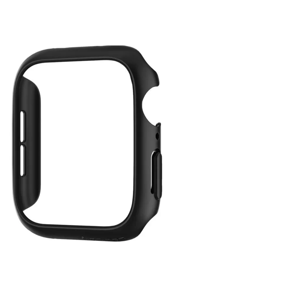 Spigen Apple Watch 4 44Mm | Apple Watch 5 44Mm*Etui Thin Fit Apple Watch 8 6 5 4 SE 2022 44mm Czarne Czarny