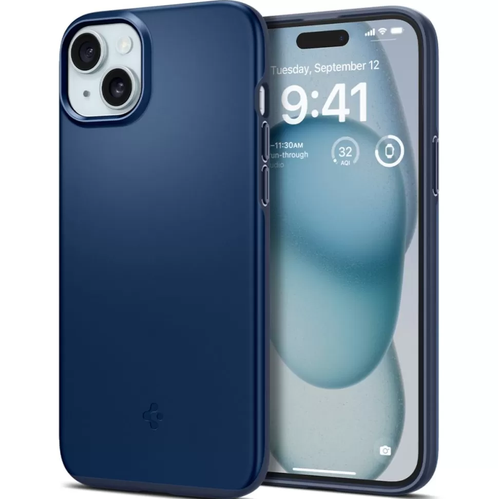 Spigen Iphone 15*Etui Thin Fit iPhone 15 Navy Blue Case Granatowy