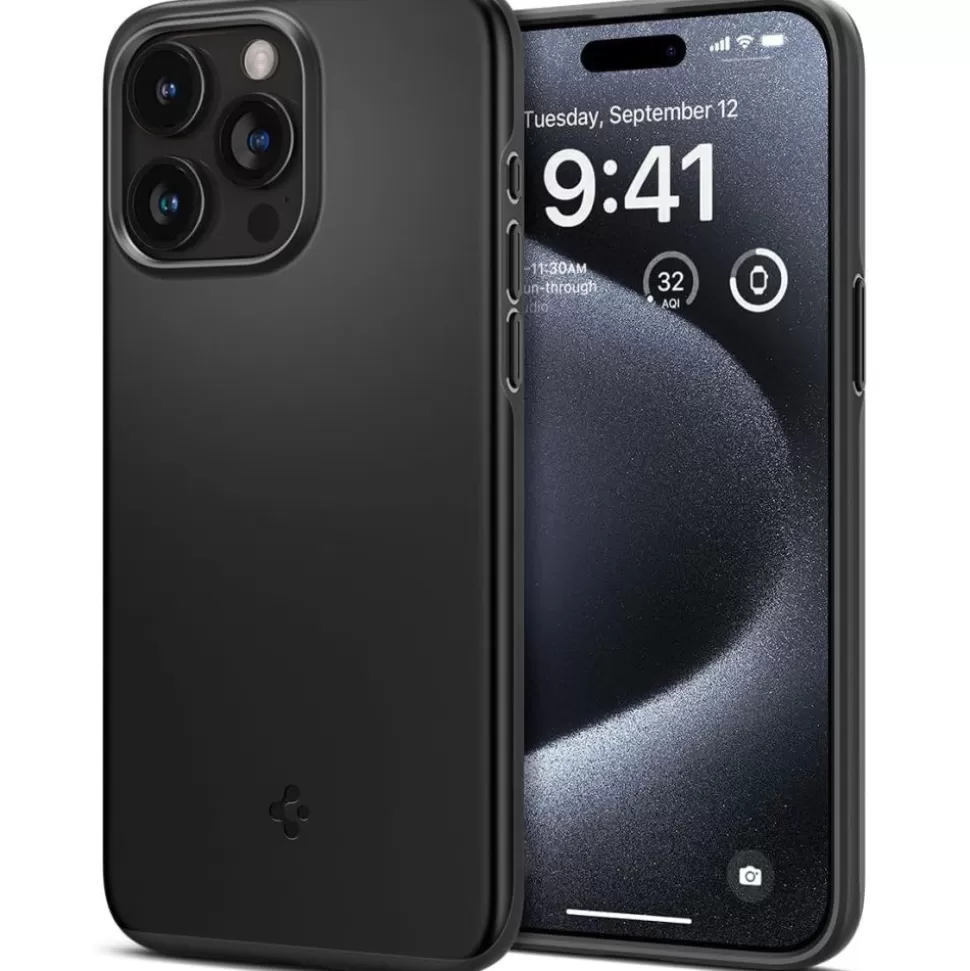 Spigen Iphone 15 Pro*Etui Thin Fit iPhone 15 Pro Black Case