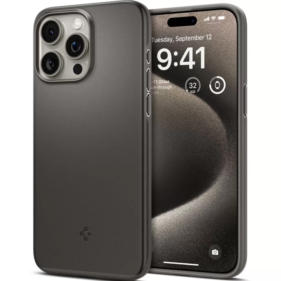 Spigen Iphone 15 Pro Max*Etui Thin Fit iPhone 15 Pro Max Gunmetal Case Brązowy