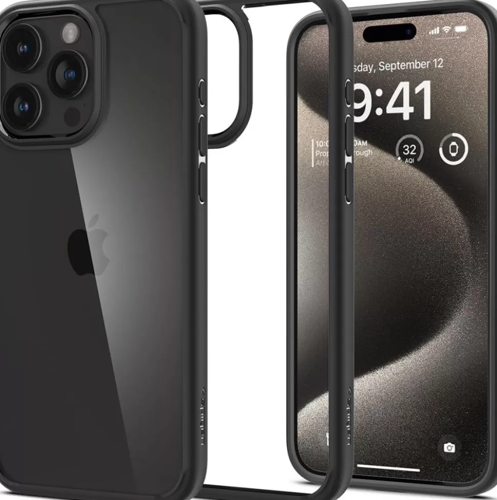 Spigen Iphone 15 Pro*Etui Ultra Hybrid iPhone 15 Pro Matte Black Matowy / Czarny