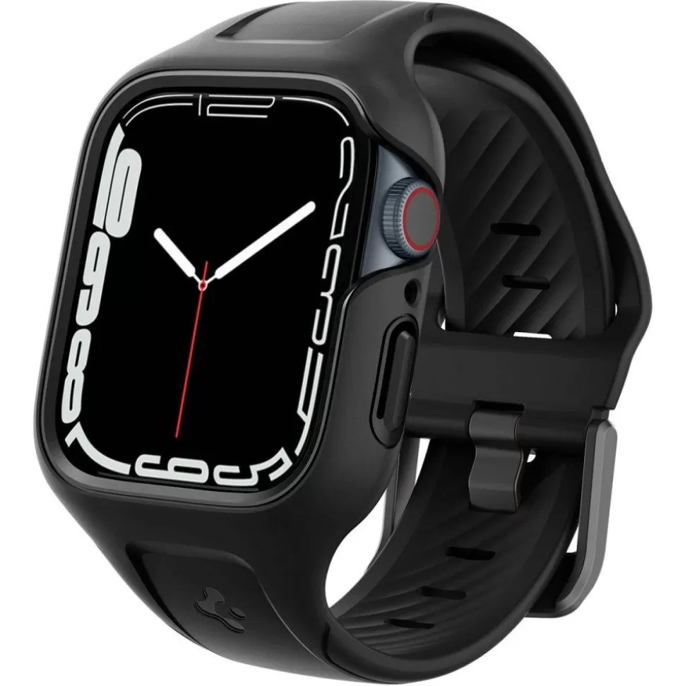 Spigen Apple Watch 7 45Mm | Apple Watch 8 45Mm*Pasek Liquid Air Pro Apple Watch 6 7 8 9 45mm Czarne