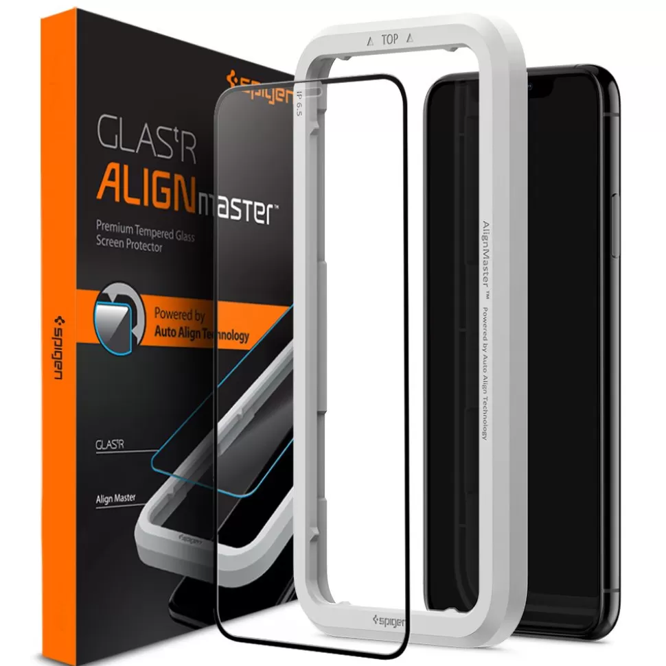 Spigen Iphone 11*Szkło Hartowane ALM Glass Fc Apple iPhone 11 Black