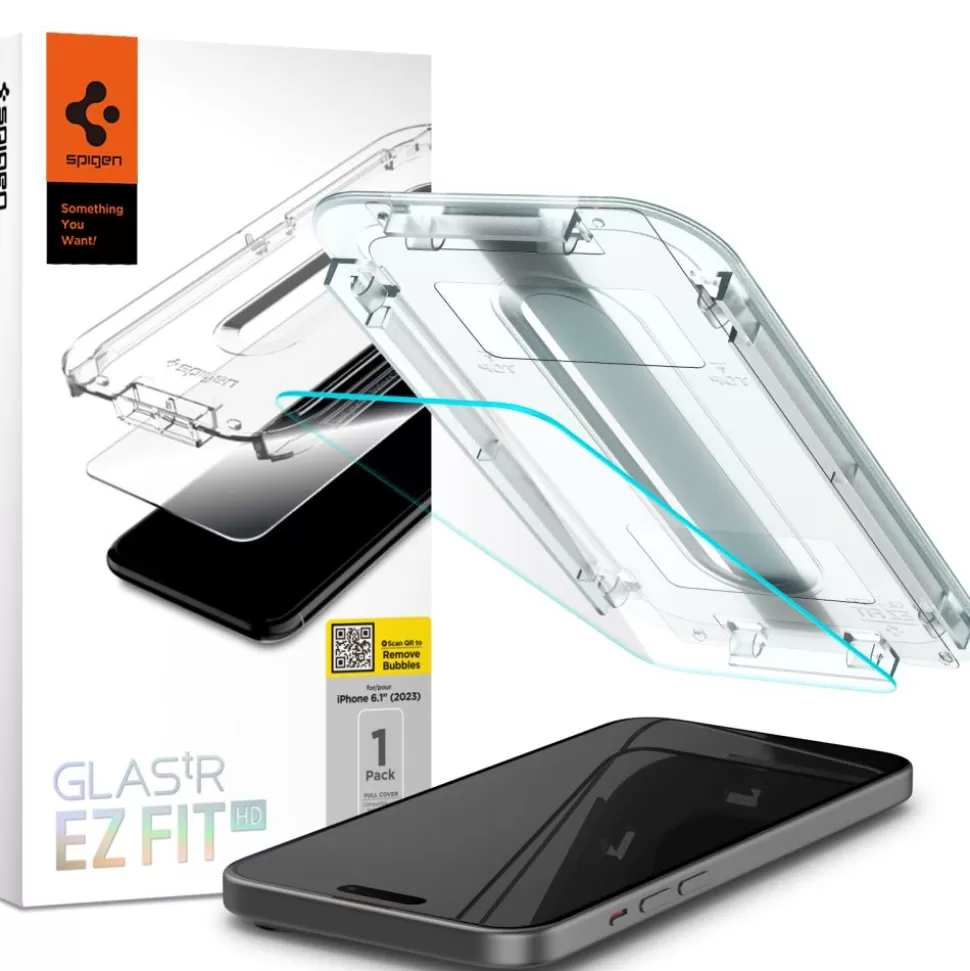 Spigen Iphone 15*Szkło Hartowane Glas.tr ”ez Fit” iPhone 15 Clear