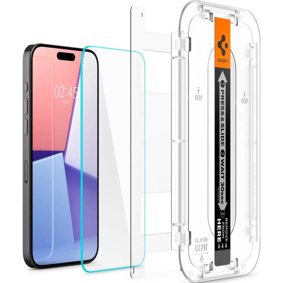 Spigen Iphone 15 Pro Max*Szkło Hartowane Glas.tr ”ez Fit” 2-pack iPhone 15 Pro Max Clear