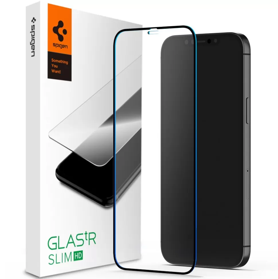 Spigen Iphone 12 | Iphone 12 Pro*Szkło Hartowane iPhone 12 / 12 Pro Glass Fc Black Czarne